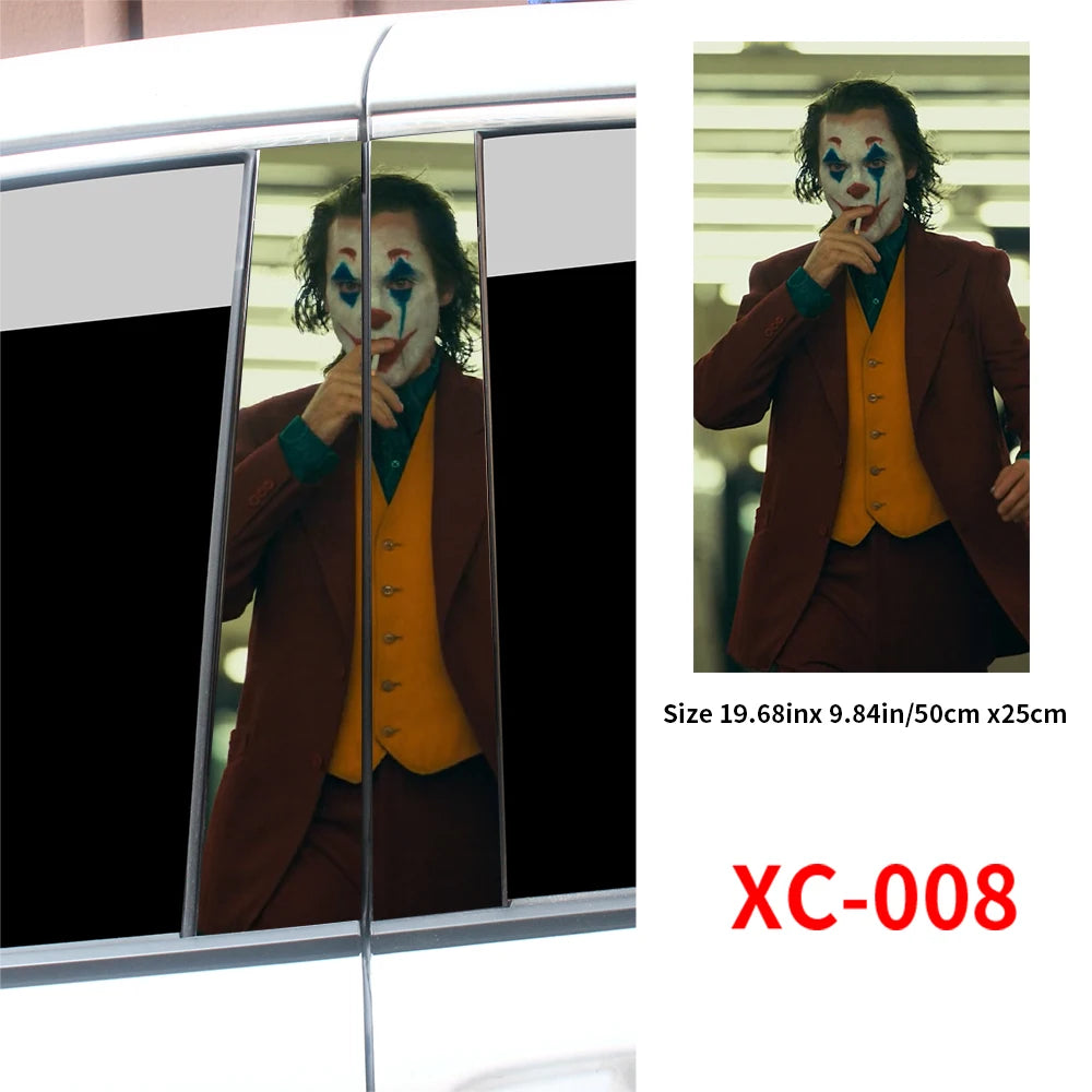 Car Joker Stickers Funny DIY Auto B-pillar Waterproof Sunscreen Decoration Cover Scratches Playing Card Vinyl Decals Accessories