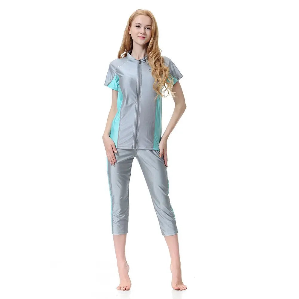 Three-piece suit muslim Swimwears Highly Elastic with Chest Pad First Class Comfortable Sportswear Outdoor Swimwear for Women