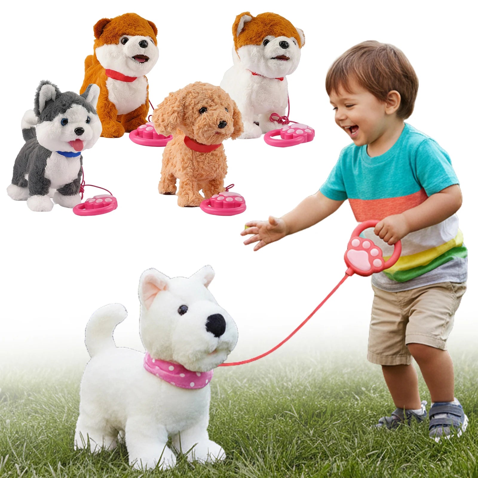 Dog Toy, Puppy Electronic Interactive Pet, Interactive Robot Dog, Robot Repeats What You Say Realistic for Companion Gift