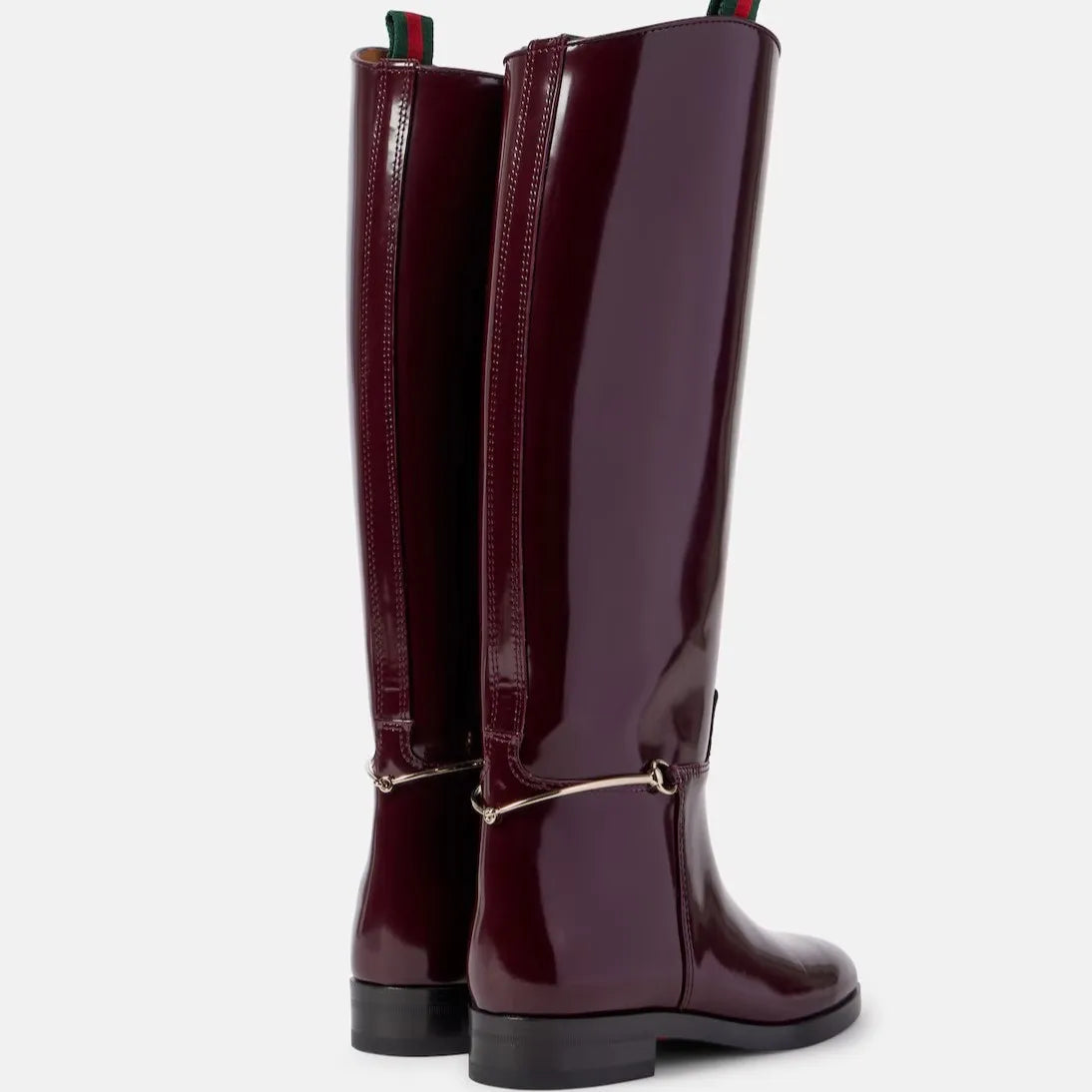 New round Toe Long Tube Knight Boots Metal Decorative Buckle Waterproof Sweat Absorbent High Rubber Sole Adult Unisex Winter...