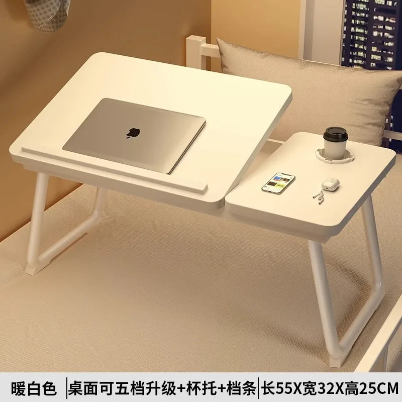 Bedside desk for dorm students, multifunctional foldable laptop desk, window sill desk board