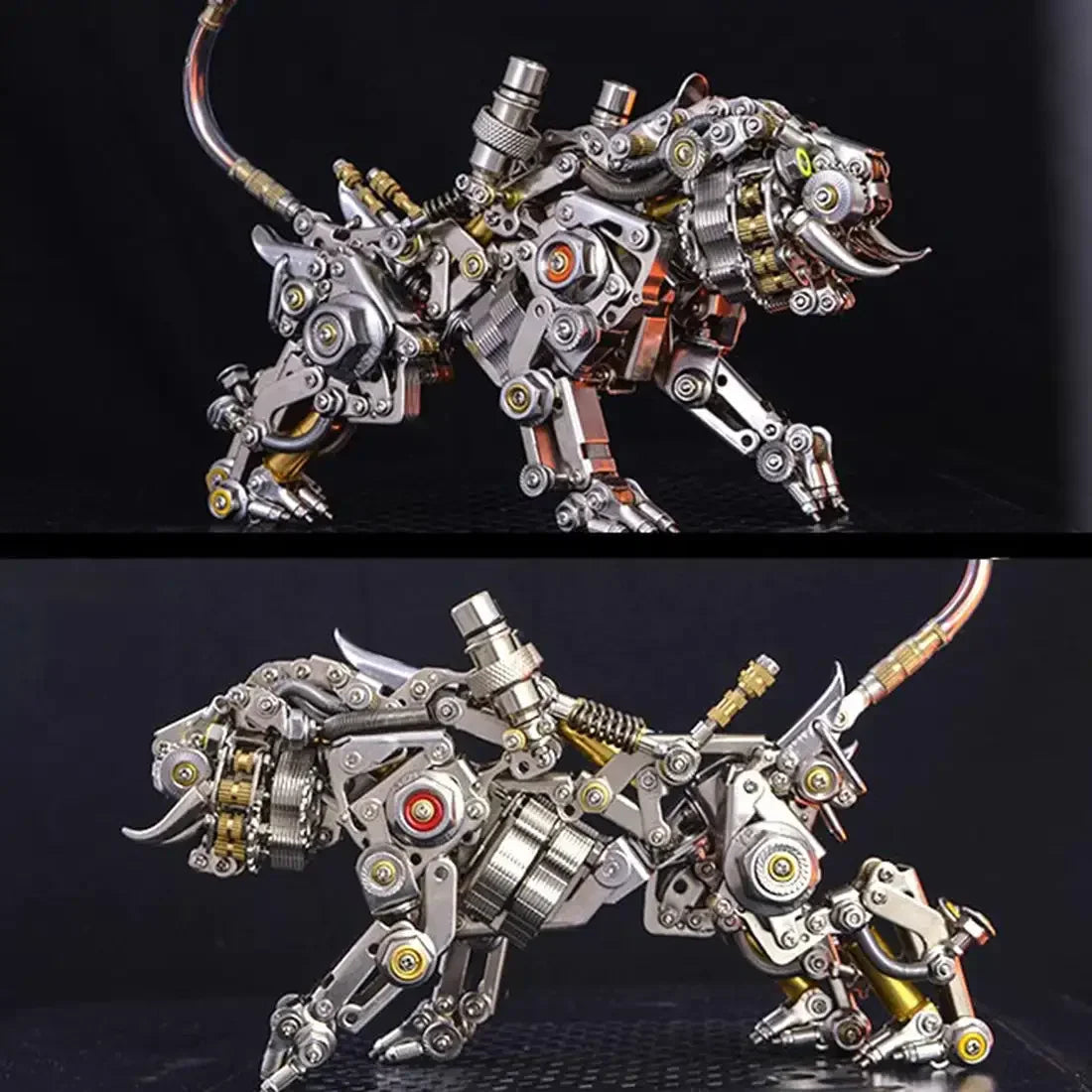 700pcs+ Bengal Tiger  3D Mechanical Metal Assembly Model Kits DIY Mechanical Puzzle Animal Toys For Children Adults