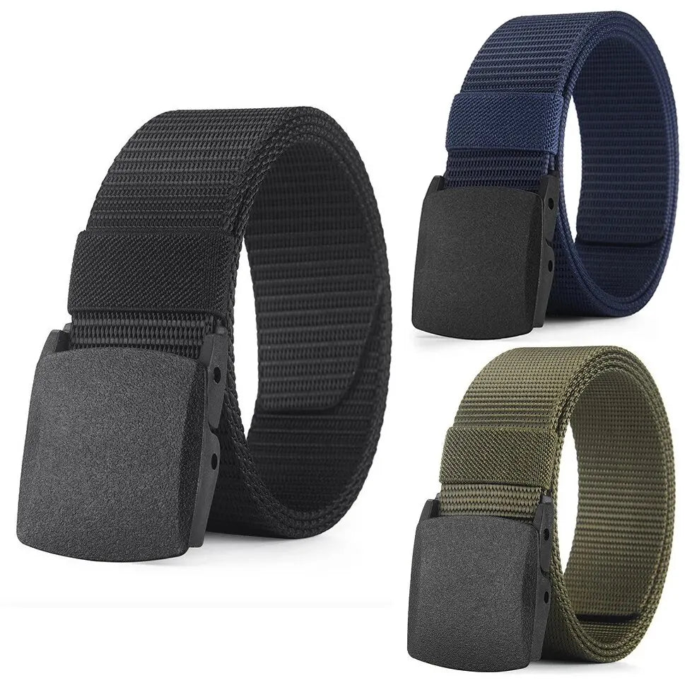 Men's Belt Outdoor Casual Canvas Belt Metal Free Training Nylon Tactical Belt With Pants Jeans Belt Sports Belts For Men Women - Free Item