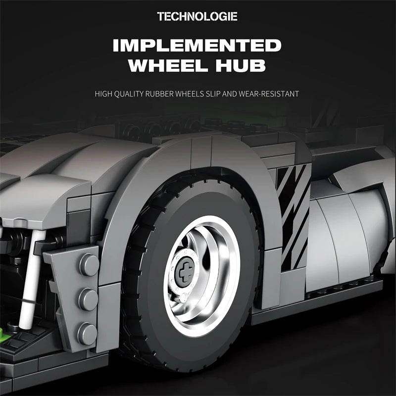 Reobrix 9X8 Supercar Building Blocks Set, Collectible Sport Car Model Toy Gift Idea for Teens, Kids, Boys 14+, 1338 PCS