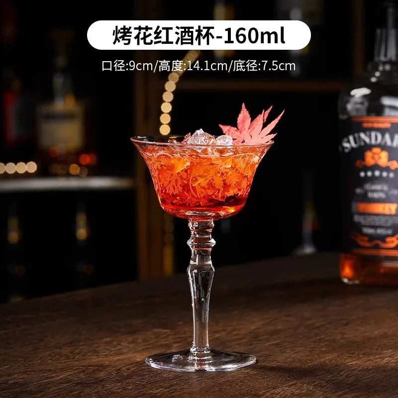 Japanese Cocktail Glasses Etched Highball Glasses Martini Glasses Singapore Sling Glasses Long Drink Glasses