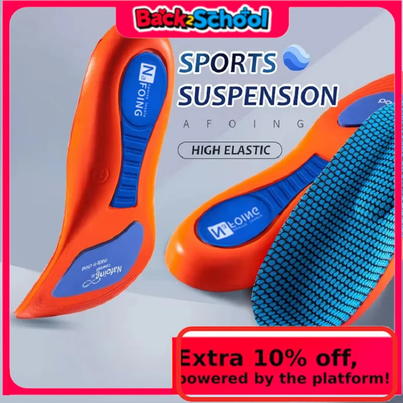 Sport Orthopedic Insoles for Feet Men Women EVA Breathable Shock Absorption Shoes Insole for Running Basketball Sport Care Pads
