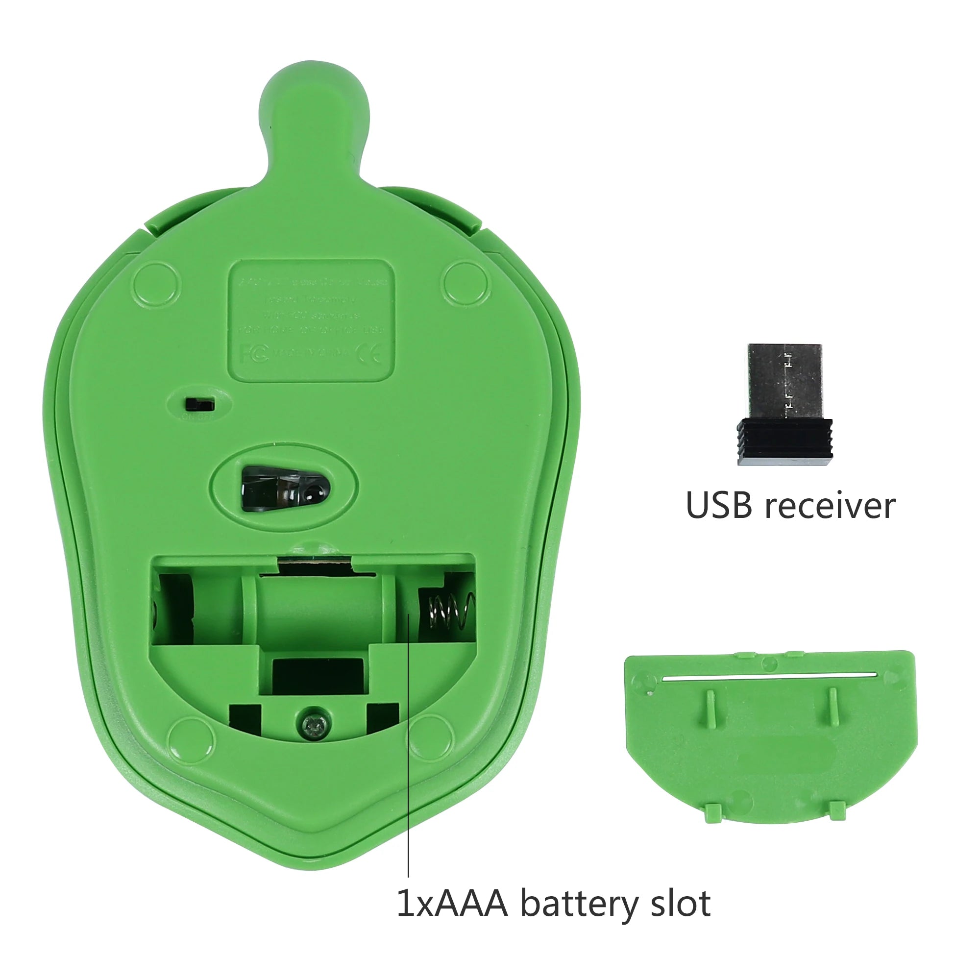Wireless 2.4G Turtle Appearance Anti Slip Design Plug And Play Light Weight Portable Cute Creative Mause Office Use Gift For Kid