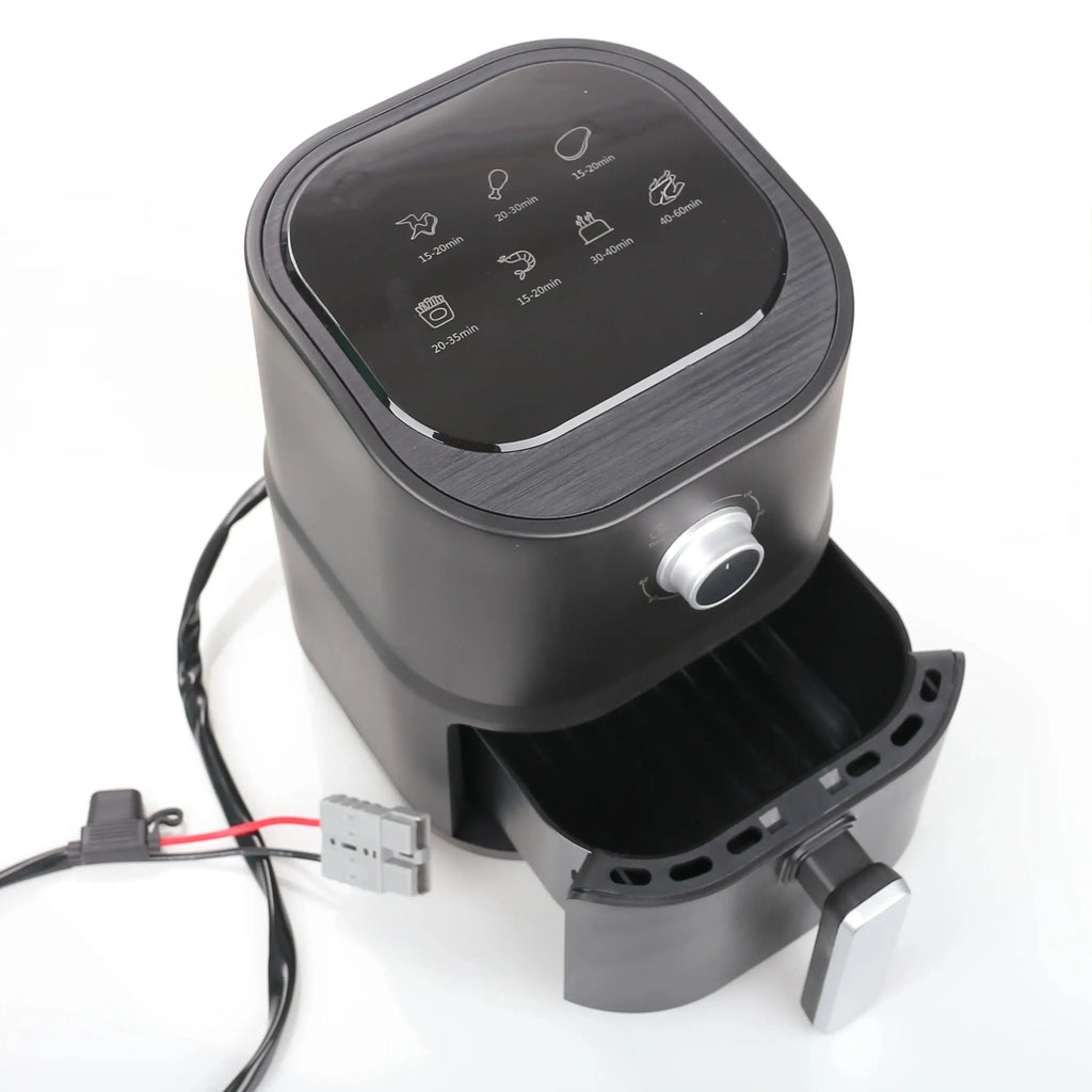 12V 200W 2.5L Electric Air Fryer For Camping Travel oil free cooking in Truck