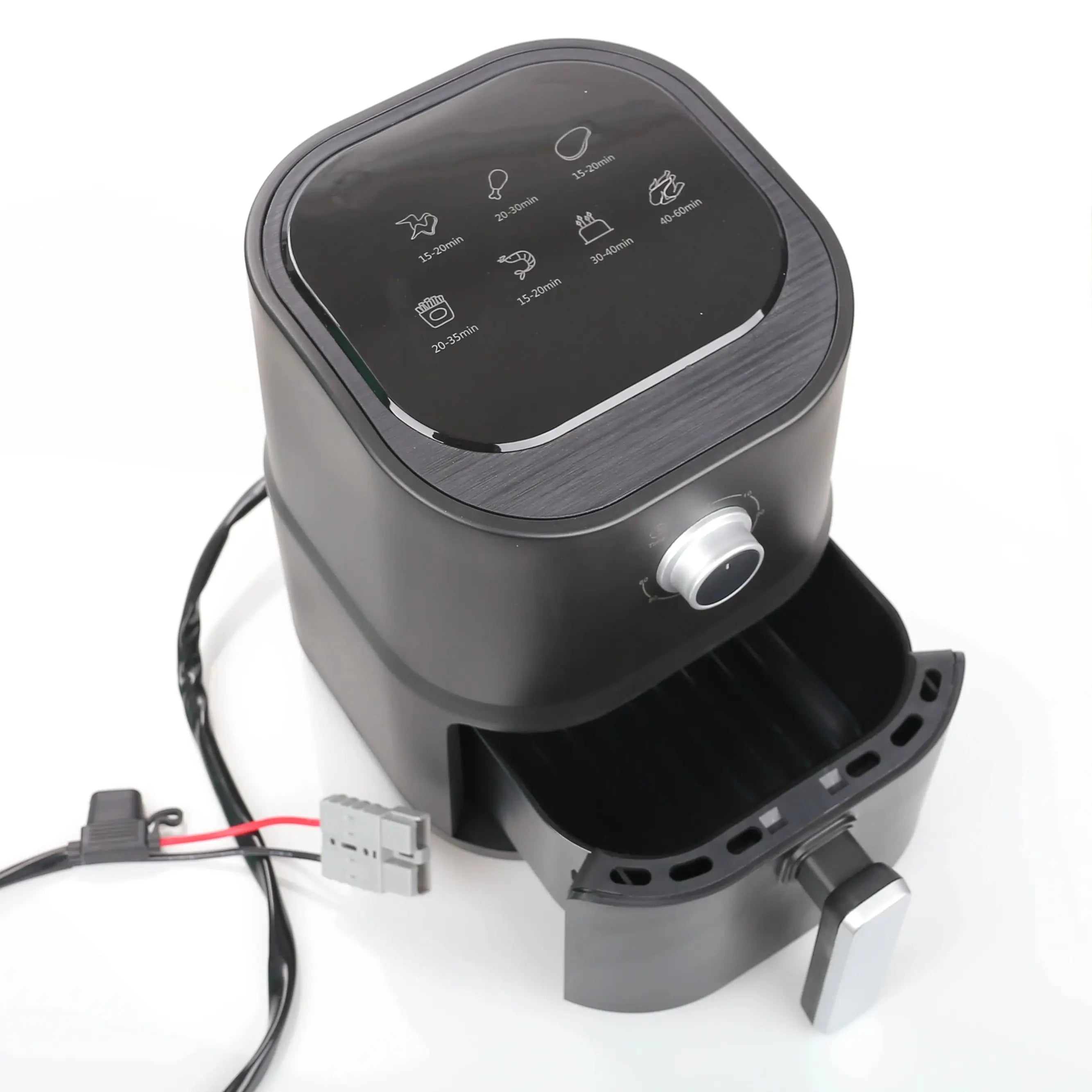 12V 200W 2.5L Electric Air Fryer For Camping Travel oil free cooking in Truck