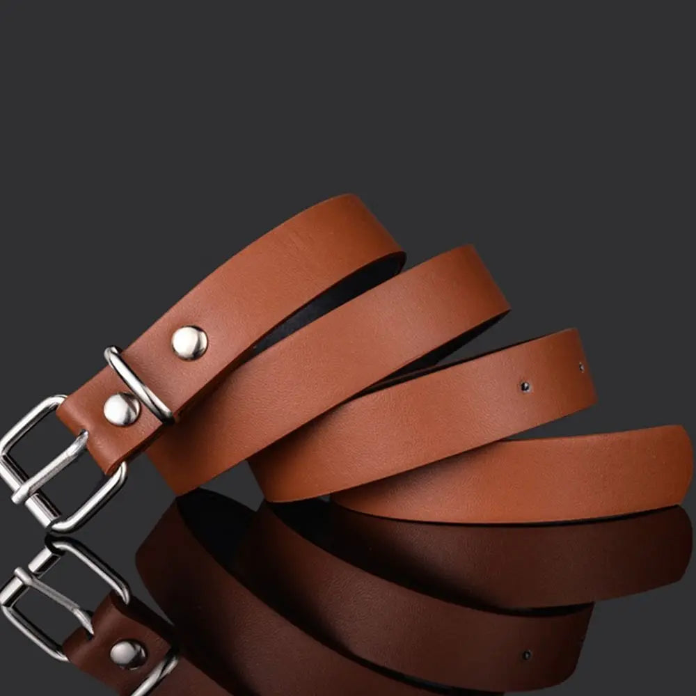 Boys Girls Luxury Design Vintage Retro Pin Buckle Waistband Trouser Dress Belts Children Leather Belt Thin Waist Strap