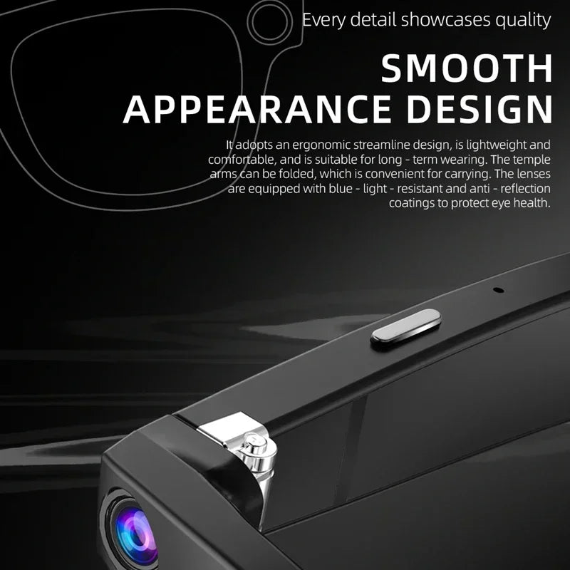 Lenovo AI G300 Smart Glasses 8MP HD Camera for Video Recording & Voice Call Multi-Function Translation Glasses with Anti-Blue