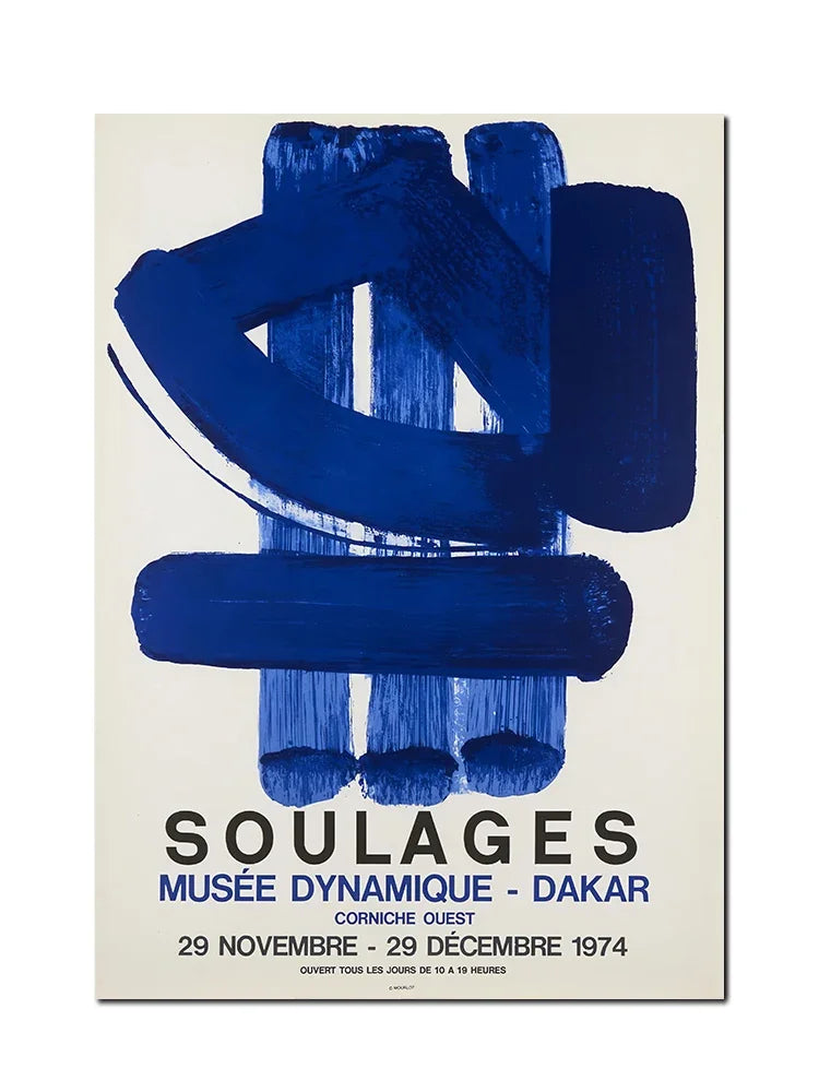 Yves Klein Abstract Blue Soulages Circle Wall Art Minimalist Print Canvas Painting Posters for Living Room Modern Home Decor