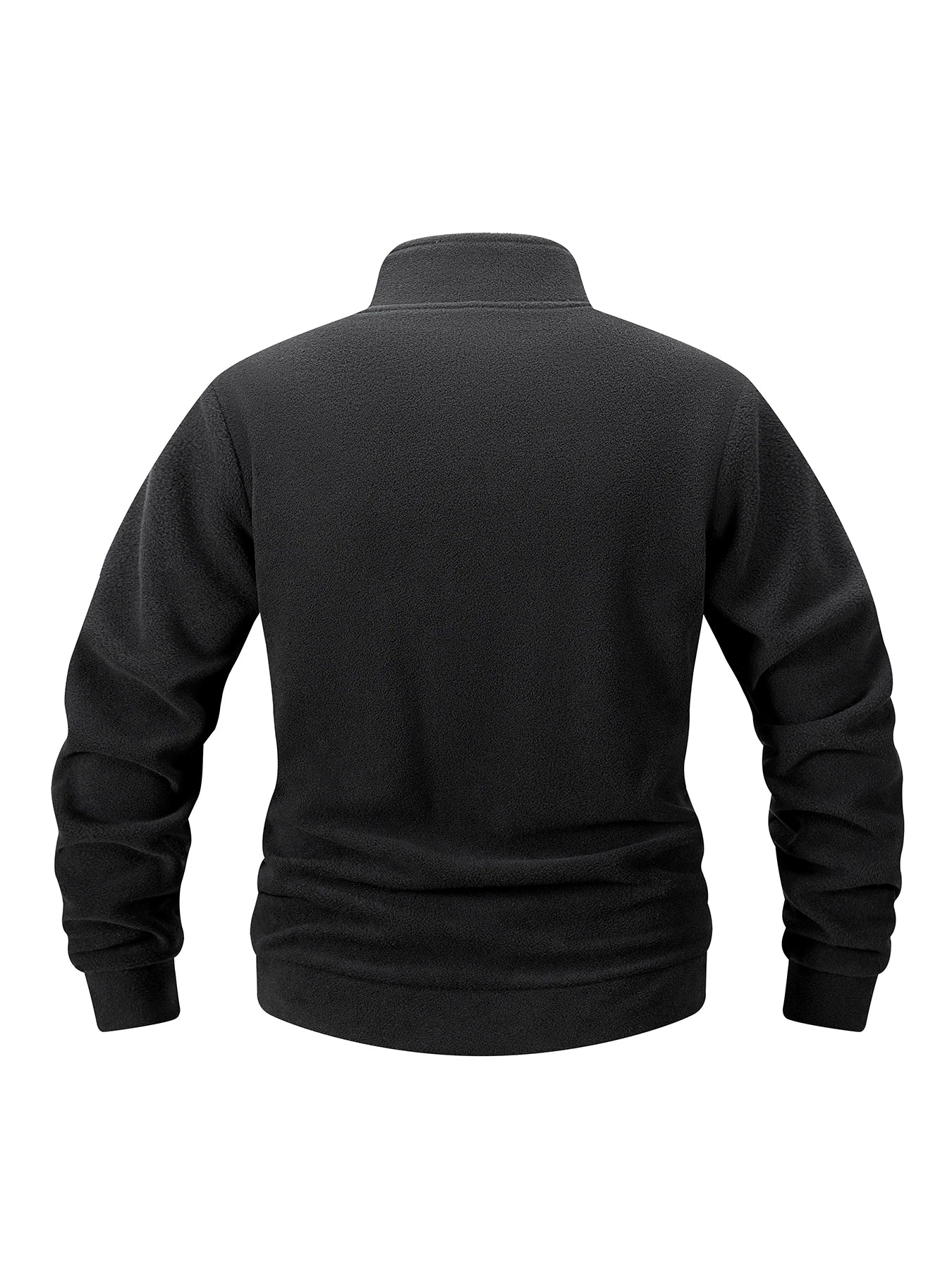 Men's Fleece Half Zipper Hoodie Autumn Winter Casual Stand Collar Pullover Soft Warm Windproof Long Sleeve Sweatshirt Streetwear