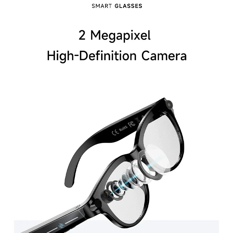 AI smart glasses for first person photography, video shooting, intelligent image recognition, object recognition, language trans