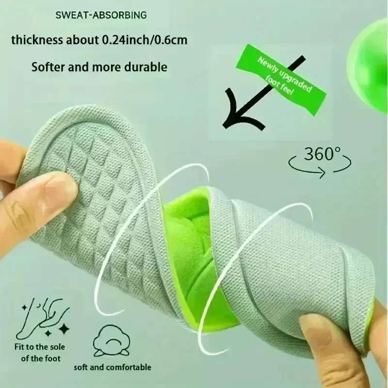 Memory Foam Insoles Foot Pain Relief Absorbs Sweat Soft Antibacterial Shoe Accessories