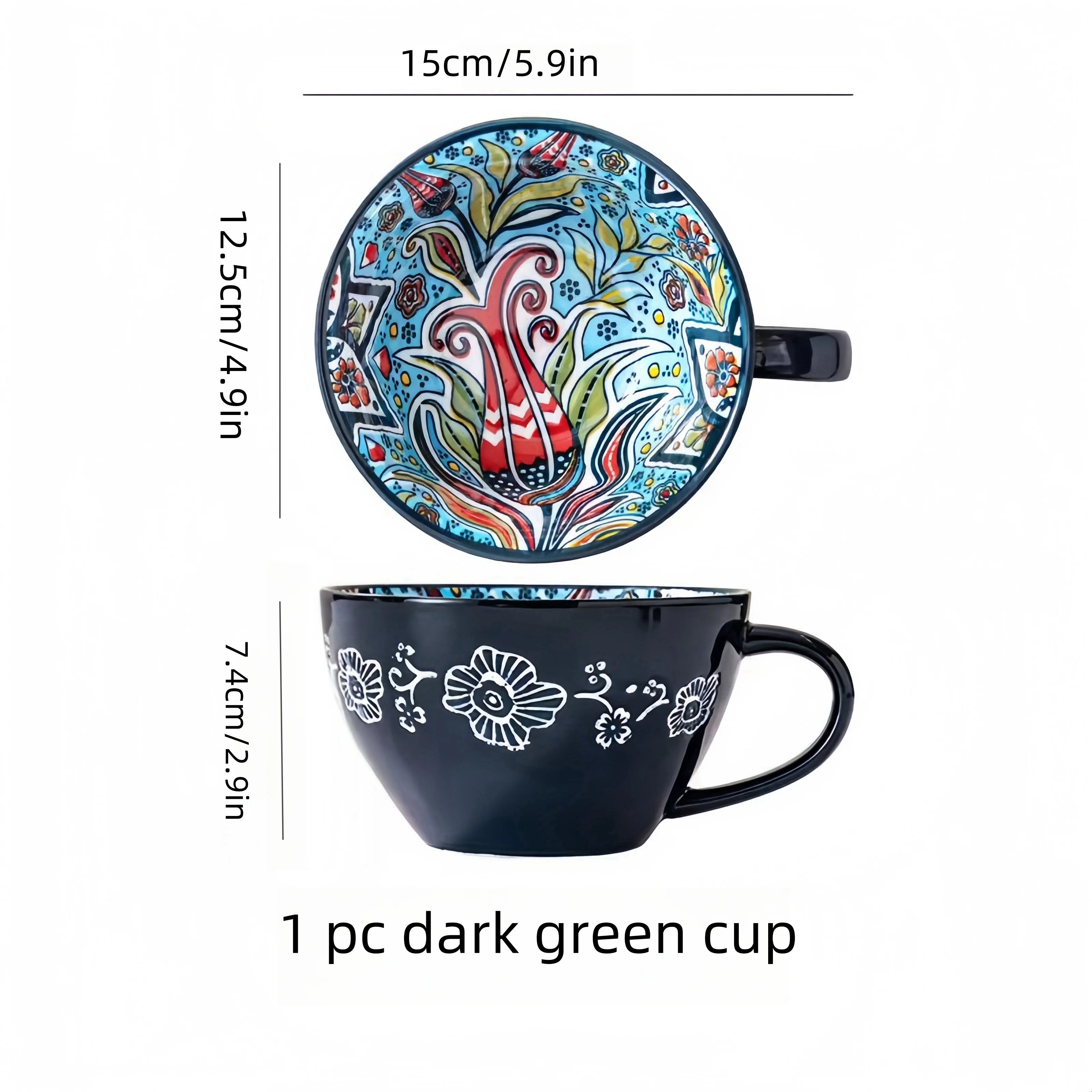 Bohemian Morning Tea Mug, 13.5 oz Ceramic Coffee Mug for Family  Colleagues Teachers Wives  Husbands Sisters  Brothers  Funny