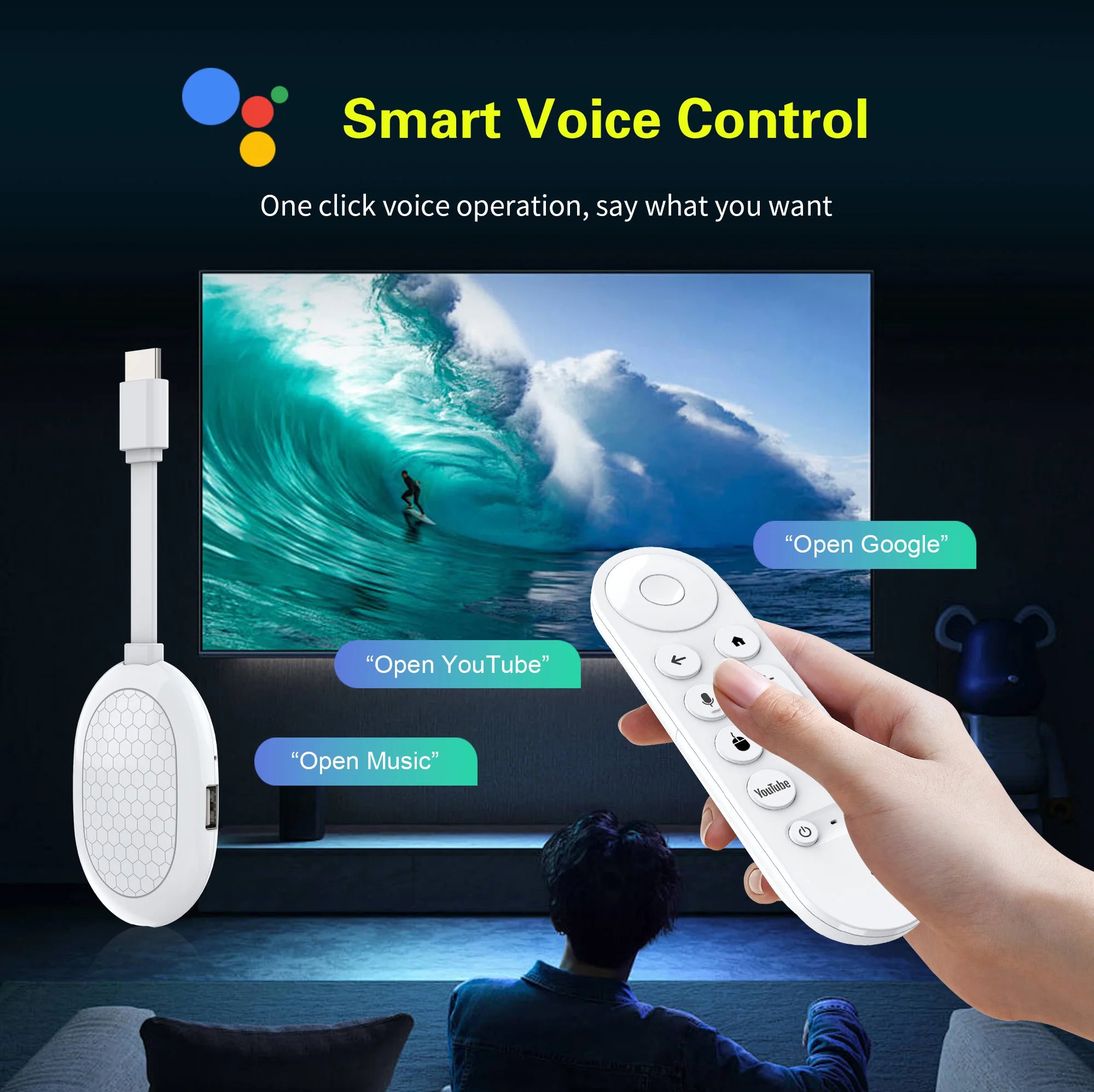 Smart TV stick Android14 Allwinner H313 Mortal Q2S Chromecast Voice remote WiFi6 4K@60fps WiFi6 Blueooth 2GB8GB16GB Streaming