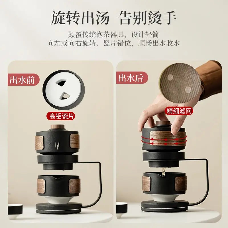 Ceramic automatic tea set, home tea making, office high-end and atmospheric complete set of tea set