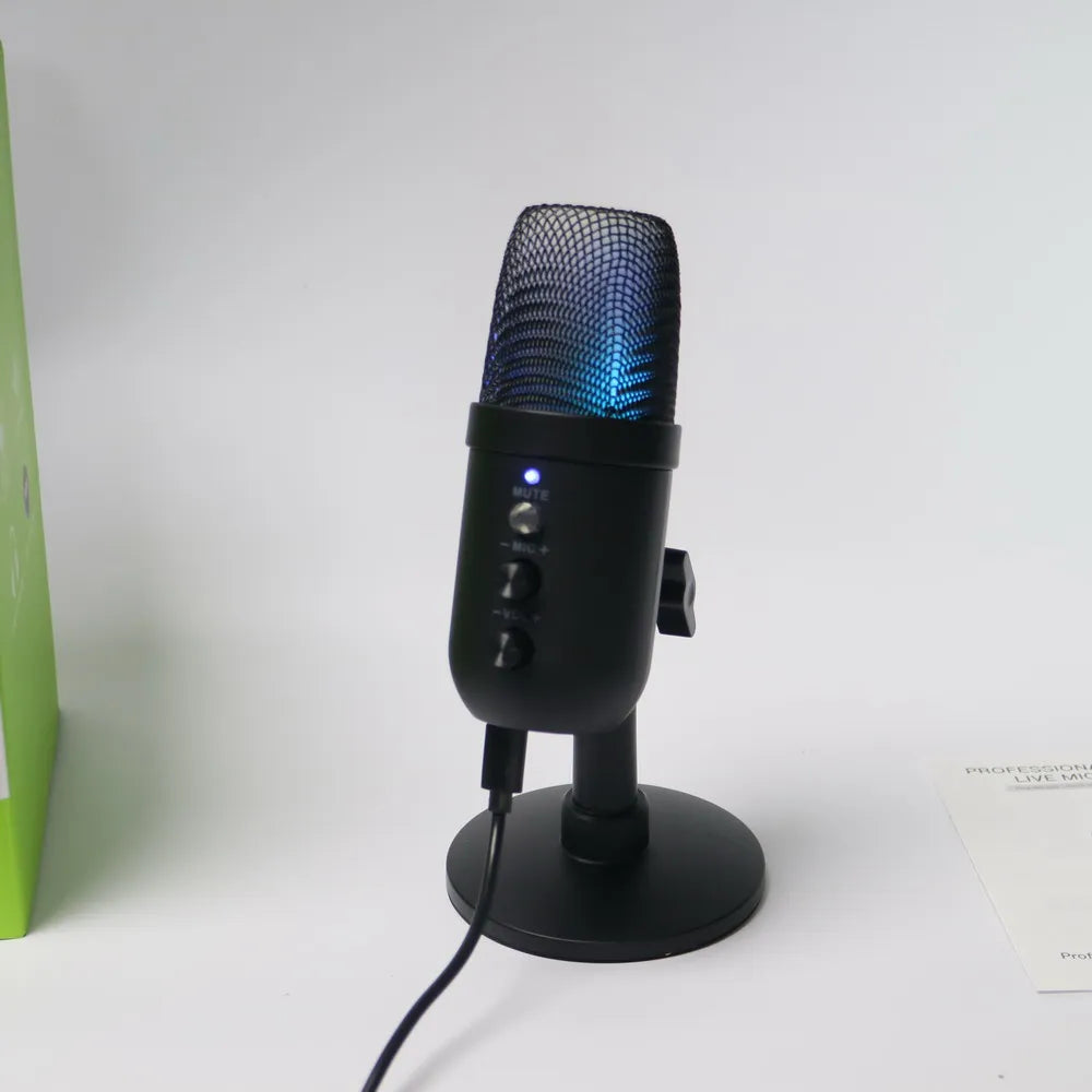 Professional USB Streaming Podcast PC Microphone Studio Cardioid Condenser Mic For Recording YouTube Singing Network Live
