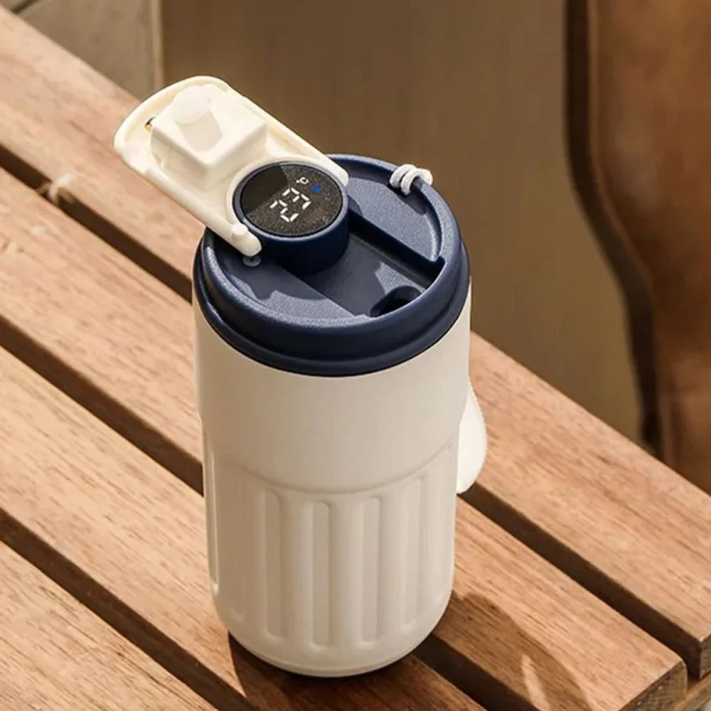 450ML Thermal Water Bottle Portable Creative Outdoor Insulated Mug Large Capacity Digital Coffee Thermos Cup Kitchen Supplies - - Free Items Weekend.