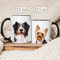 1 piece customizable, 11 ounce ceramic coffee cup, customizable with photos, text, and logo, perfect for office and family gifts