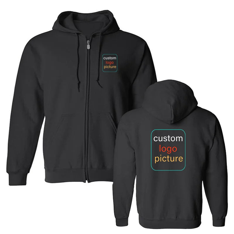Custom Prints Men's Women's Hoodie Loose Casual Solid Color Hoodies Long Sleeve Cotton Hooded Personality Sweatshirts Clothes