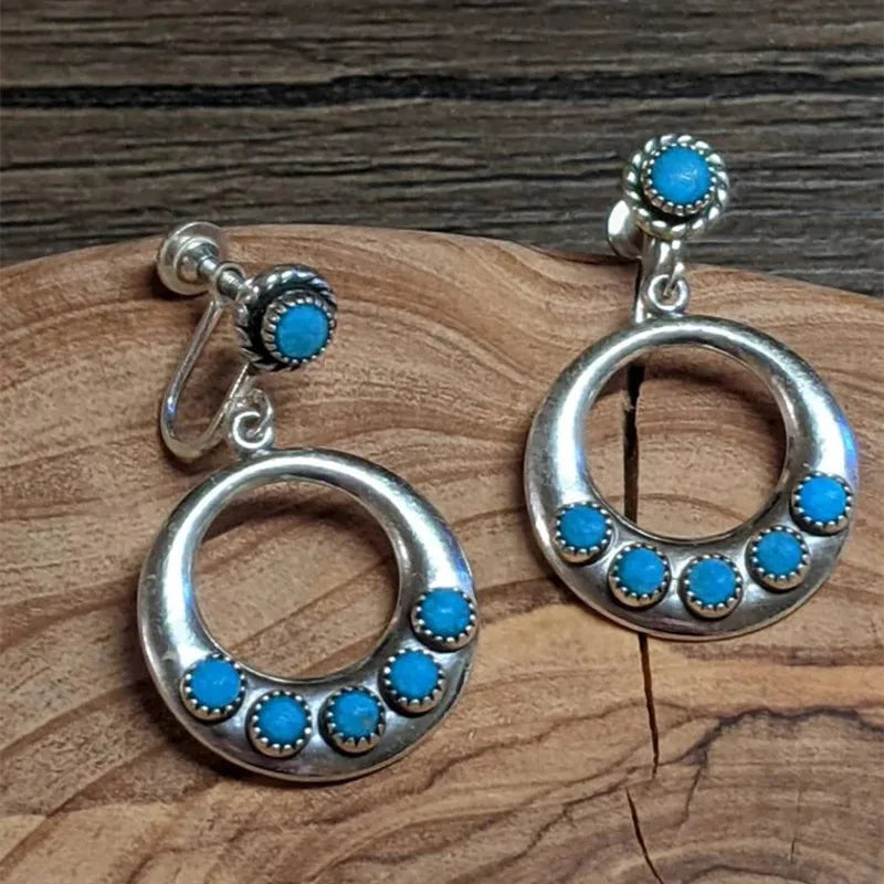 Indian Tribe Statement Dangle Earrings For Women Female Jewelry Vintage Ethnic Metal Drop Earrings Long Earring Accessories