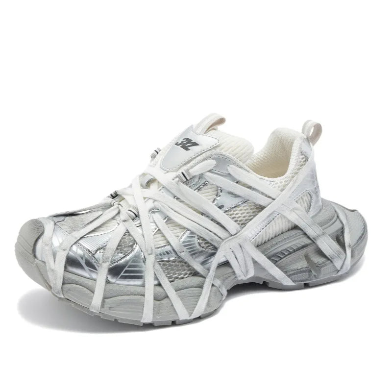 Couples make old dad shoes, spring and autumn thick soles increase in height low-top straps