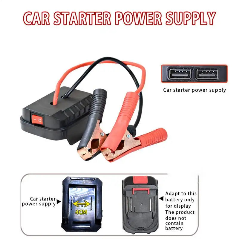 Car Battery Jump Starter Lithium Battery Jumper Box Converter Charger Portable D ual USB Battery Pack Quick Charging Car Booster