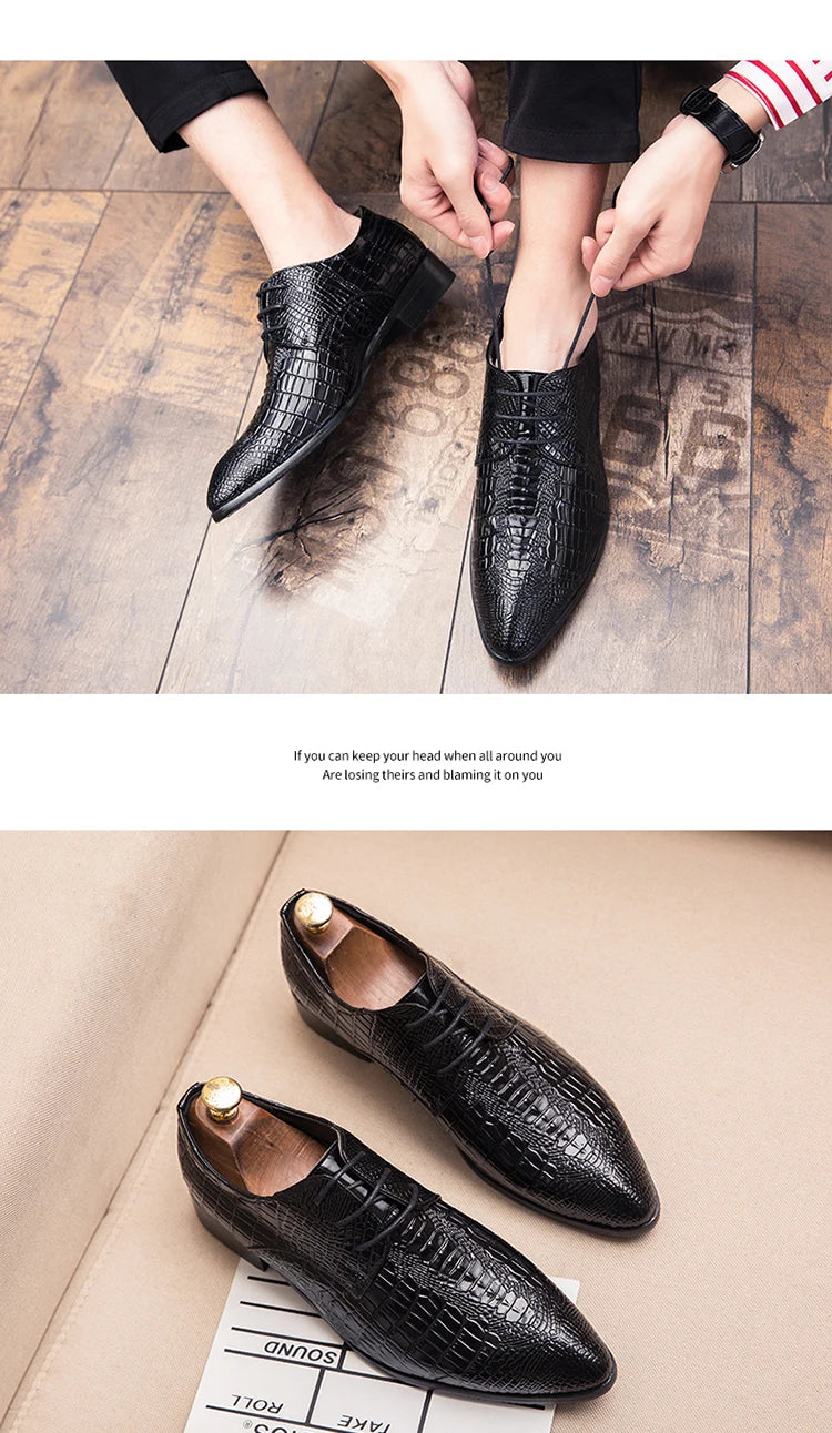 Men's Dress Shoes Classic Wedding Casual Business Shoes For Men Trend Party Social Office Leather Shoes Male