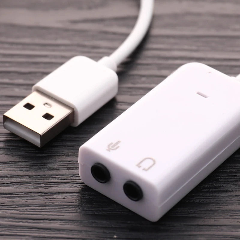 USB Sound Card Virtual 7.1 3D External USB Audio Adapter USB To Jack 3.5mm Earphone Micphone Sound Card For Laptop Notebook PC