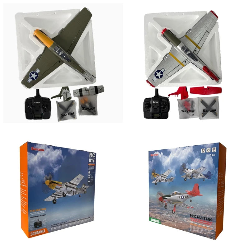 RC Plane 5CH 3D/6G Fixed-wing RC Airplane 2.4GHz P51D Mustang RTF for Adults Beginners Easy to Fly Removable Brushless Fighter