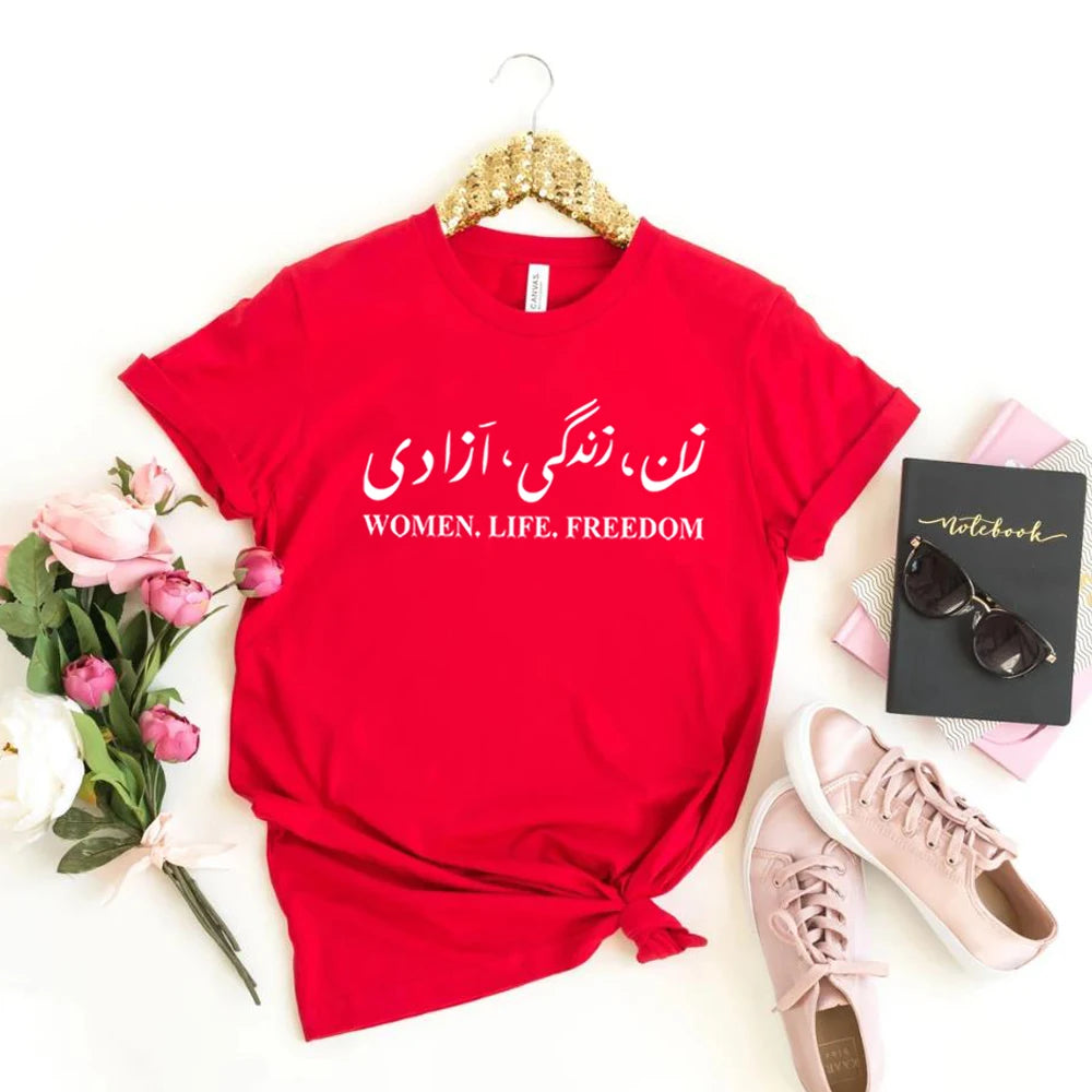 Women Life Freedom T Shirt Women Rights Feminist Shirts Mahsa Amini Iranian Tshirt Graphic Feminist Clothes Unisex Casual Tops