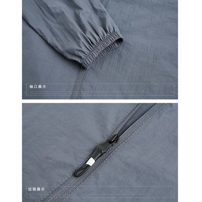 Summer Jackets Men Windbreaker Coats Male Sunscreen Clothing Traveling Camping Jacket Ultrathin Cycling Fishing Tops Hiking Wear