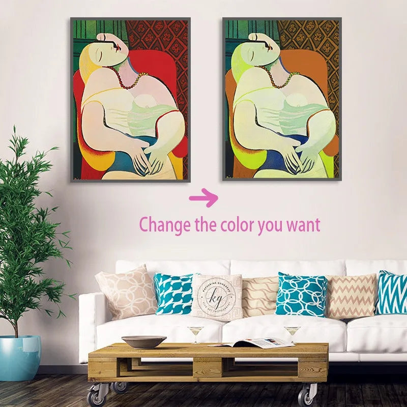 Pablo Picasso Famous Artwork Collection Poster Canvas Painting Abstract Vintage Wall Art For Gallery Living Room Home Decor
