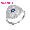 Valentine's Day Best Gifts For Women Genuine 925 Sterling Silver Color Classic Finger Ring for Women Wedding Jewelry