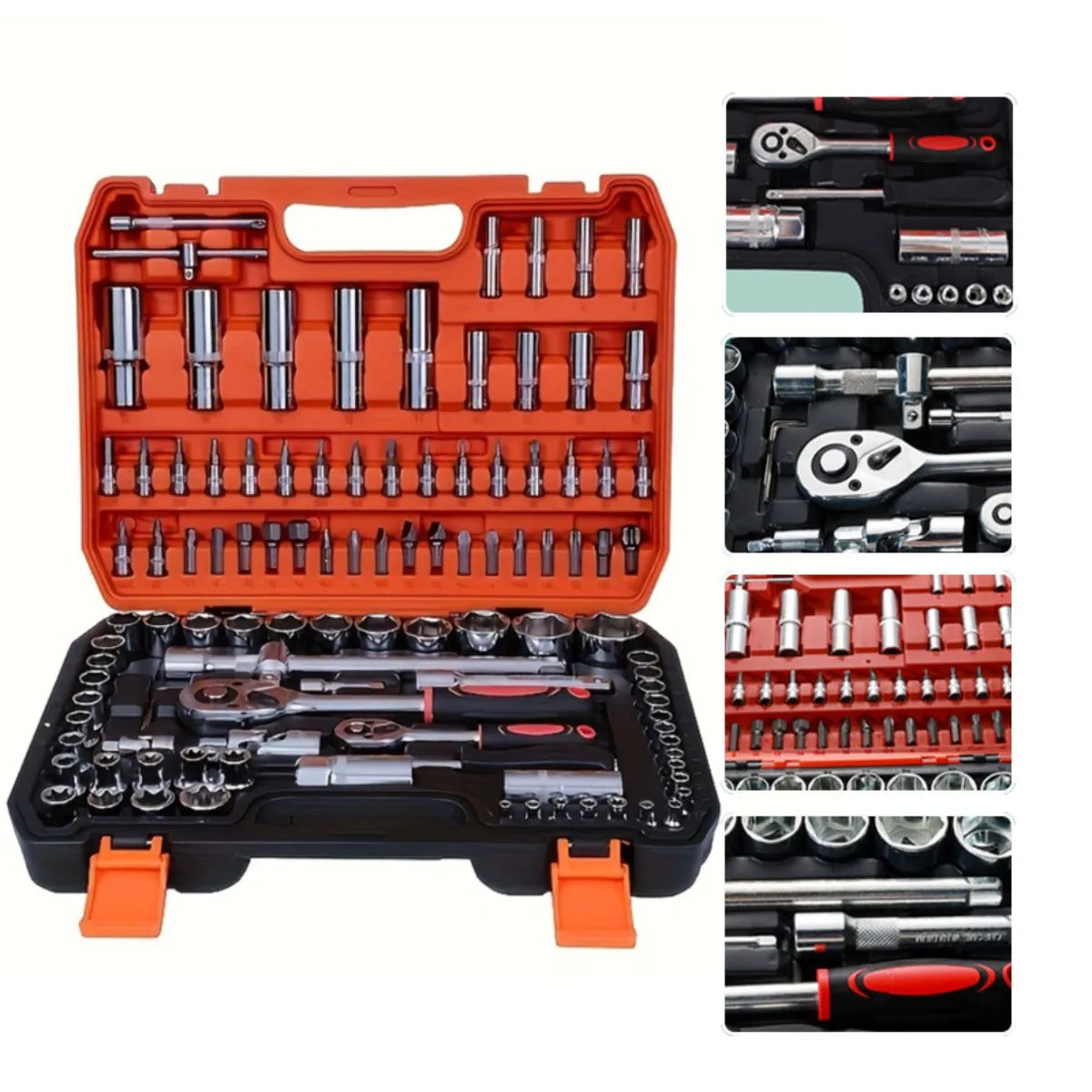 Manual Household Tools, 108pcs Toolbox, Portable Four-layer Toolbox, Multi-functional Toolbox for Automotive Repair