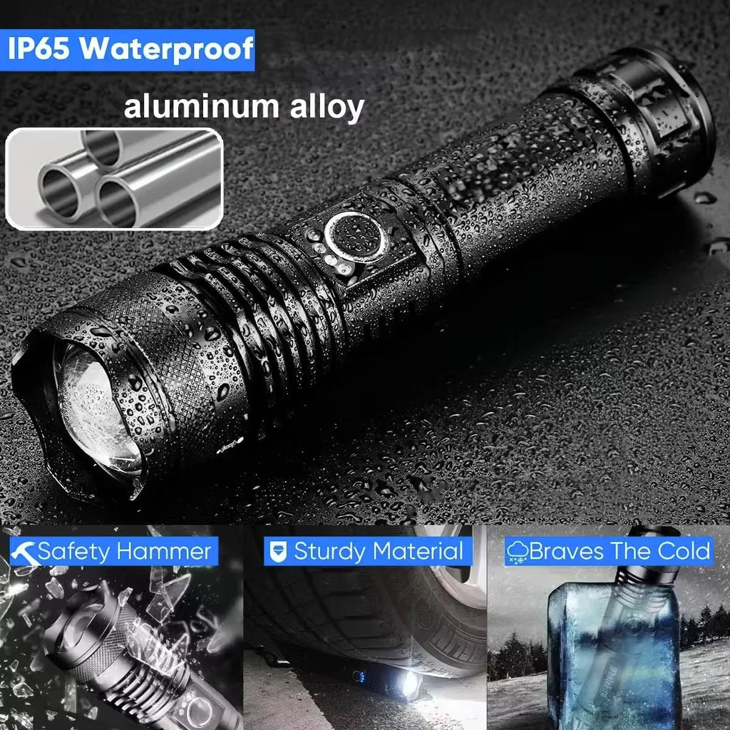 Flashlights High Lumens Rechargeable, Super Bright Flashlight, 5 Modes LED Flashlight, IPX6 Waterproof Powerful Flash Light