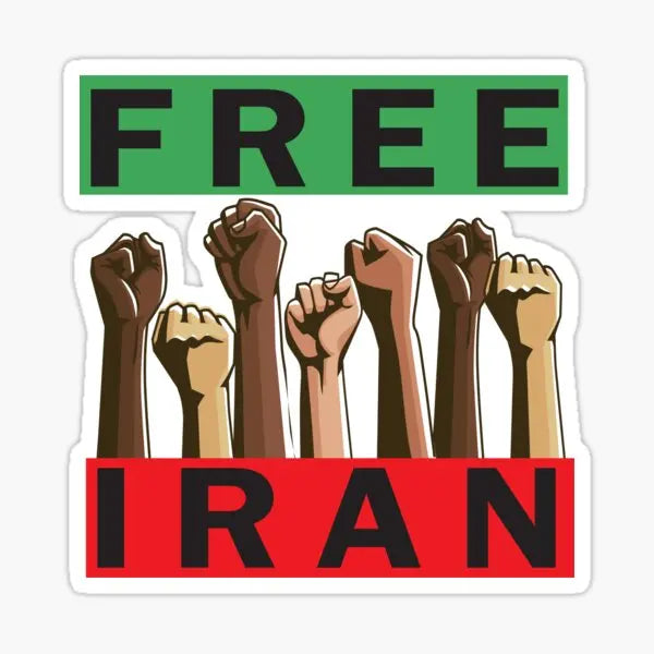 IRAN Islamic Republic Iranian Map-Flag Persia Persian Vinyl Bumper Sticker Decal