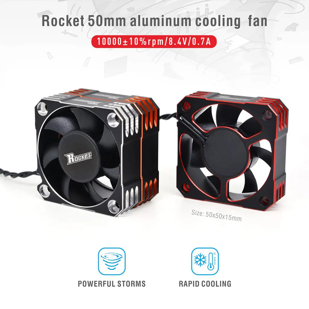 Rocket RC Fan 25mm 30mm 35mm 40mm 50mm SURPASS HOBBY Heat Dissipation Cooling Fan for For 1/10 1/8 Brushless Motor RC Car Part.