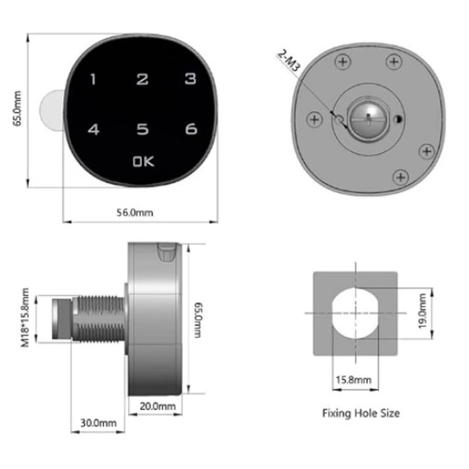 Cabinet  Lock Zinc Alloy  Lock  Digital Electronic Password Coded Lock for Cabinet Mailbox File Sauna Drawer