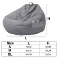 New Bean Bag Chair Sofa Cover Soft Comfortable Sofa Chair Protection Cover with Storage Bag without Filler Furniture Accessories