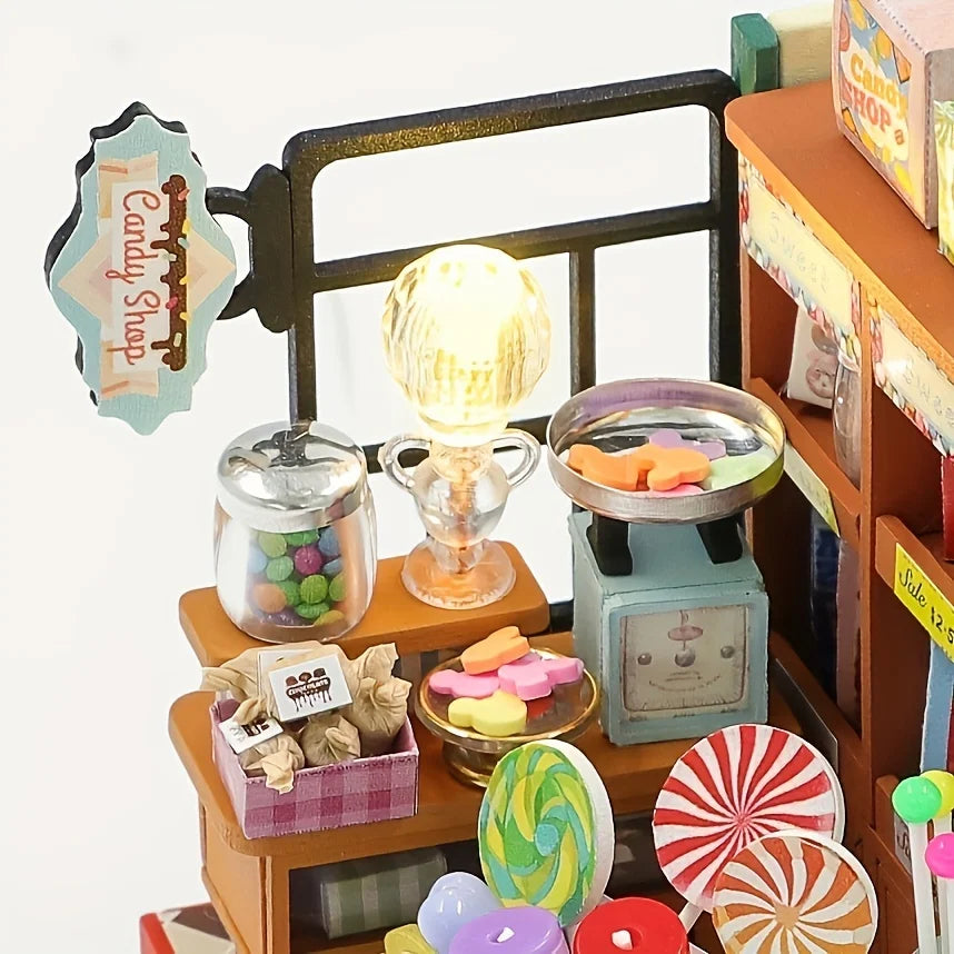 Wooden DIY House Craft Kit - Miniature 3D Puzzle Building Model, Home Decoration Ornament Collectible & Creative Gift