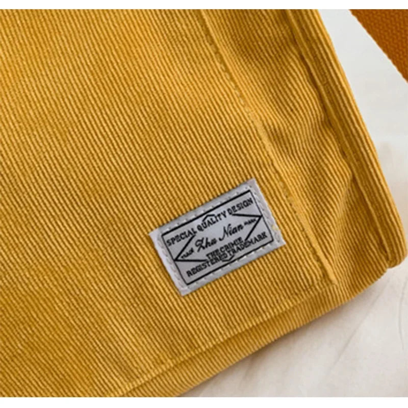 Women Handbag Simple Corduroy Portable Large Capacity HandBag Ins Fashion Trend Small Square Handbag Single Shoulder Bags - Free Items Weekend.