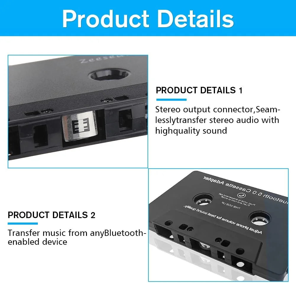 Bluetooth 5.0 Car Audio Stereo Cassette Vehicle Bluetooth Tape Cassette Player Car MP3 Handsfree Phonebook For Iphone car stere