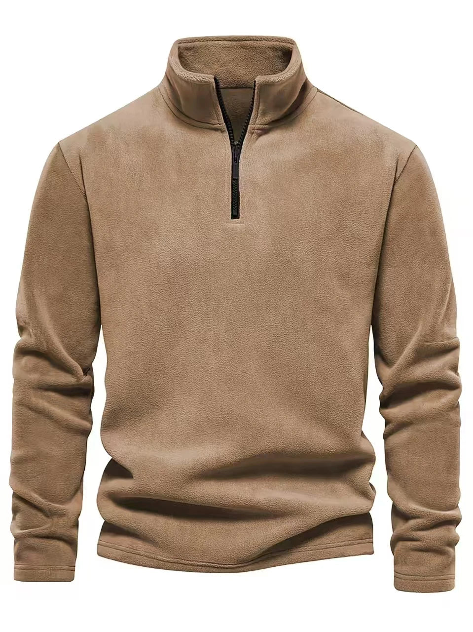 Spring And AutumnBrand Quality Thicken Warm Fleece Jacket for Men Zipper Neck Pullover Men's Sweatshirt Soft Shell Mens Jacke