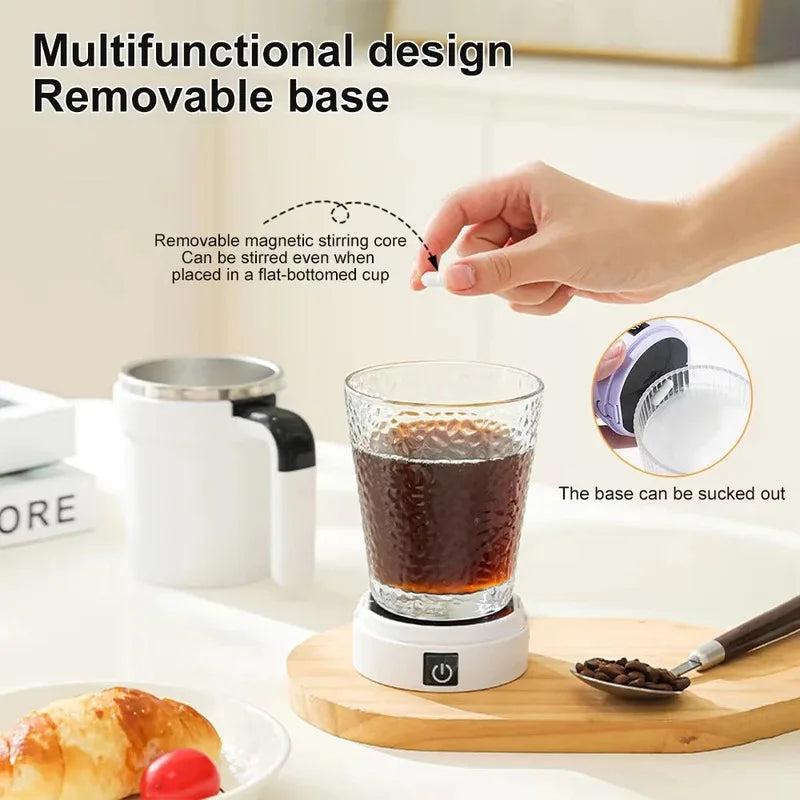 Detachable Automatic Mixing Coffee Cup - Smart Temperature Rechargeable Mug for Office Travel