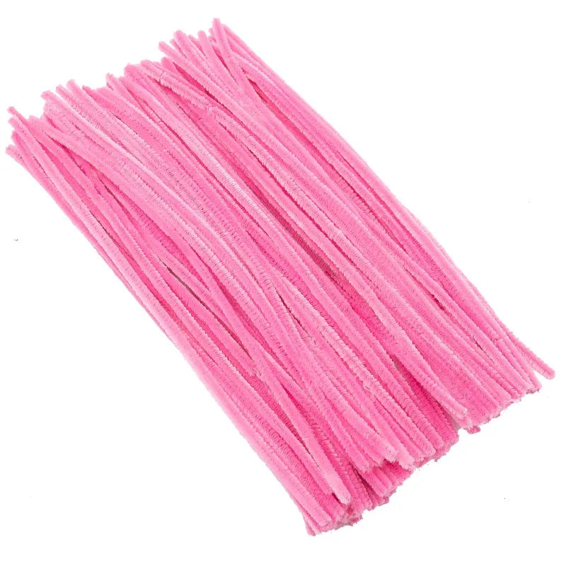 100/200/300/500/1000pcs DIY Plush Chenille Sticks Stem Pipe Cleaner HandCraft part for Spring Xmas Halloween Newyear Easter