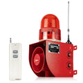 YASONG 1.2 mile Outdoor Remote Control 120dB Speaker, 12 Tones Adjustable Alarm Siren with USB Port, Strobe light