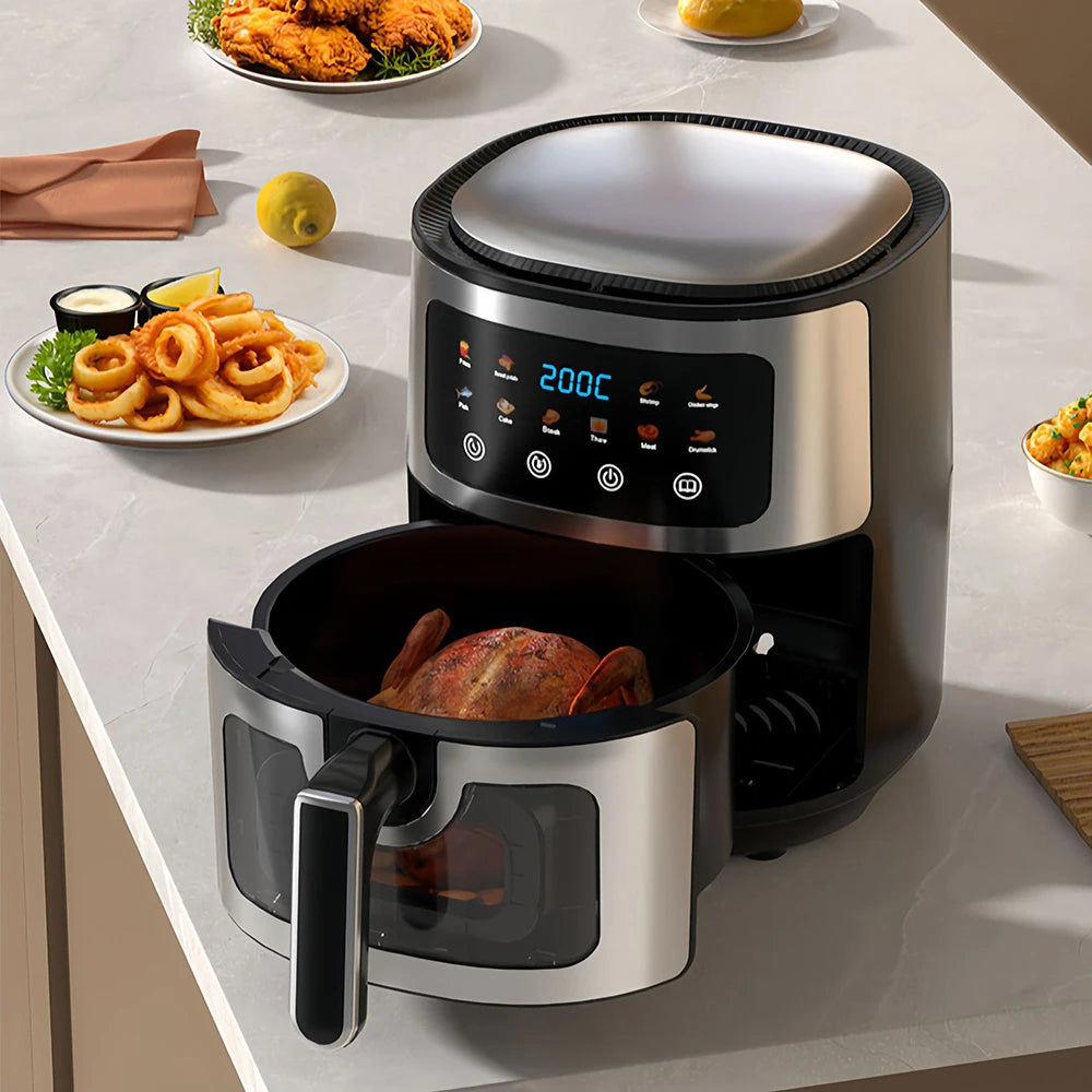 Smart Air Fryer 10L Large Capacity Household Multifunctional Electric Oven French Fry Maker